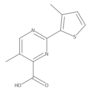 5-Methyl-2-(3-methylthiophen-2-yl)pyrimidine-4-carboxylic acid结构式