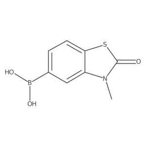 B-(2,3-dihydro-3-methyl-2-oxo-5-benzothiazolyl)boronic acid结构式