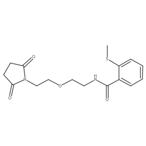 N-(2-(2-(2,5-dioxopyrrolidin-1-yl)ethoxy)ethyl)-2-(methylthio)benzamide Structure