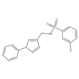 3-chloro-N-((1-(pyridin-4-yl)-1H-1,2,3-triazol-4-yl)methyl)benzenesulfonamide Structure