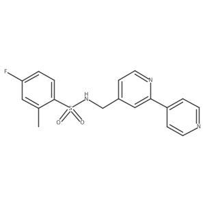 N-([2,4'-bipyridin]-4-ylmethyl)-4-fluoro-2-methylbenzenesulfonamide结构式