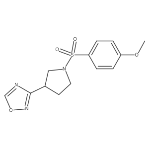 3-(1-((4-Methoxyphenyl)sulfonyl)pyrrolidin-3-yl)-1,2,4-oxadiazole结构式