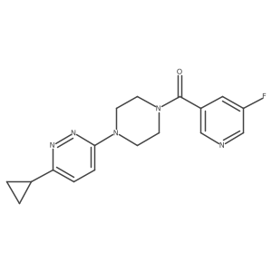 (4-(6-Cyclopropylpyridazin-3-yl)piperazin-1-yl)(5-fluoropyridin-3-yl)methanone Structure