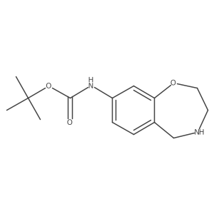 tert-butyl N-(2,3,4,5-tetrahydro-1,4-benzoxazepin-8-yl)carbamate Structure