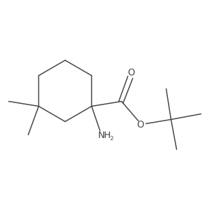 tert-Butyl 1-amino-3,3-dimethylcyclohexane-1-carboxylate结构式