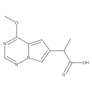 2-{4-Methoxypyrrolo[2,1-f][1,2,4]triazin-6-yl}propanoic acid结构式