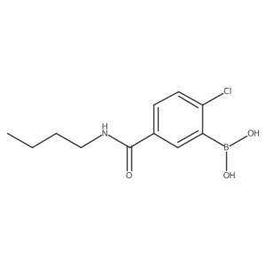 (5-(Butylcarbamoyl)-2-chlorophenyl)boronic acid结构式