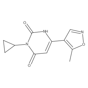3-Cyclopropyl-6-(5-methyl-1,2-oxazol-4-yl)-1,2,3,4-tetrahydropyrimidine-2,4-dione Structure