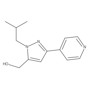 (1-isobutyl-3-(pyridin-4-yl)-1H-pyrazol-5-yl)methanol结构式
