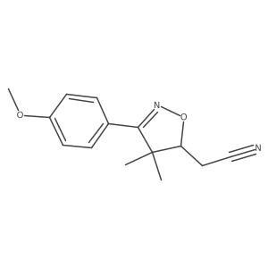 2-(3-(4-Methoxyphenyl)-4,4-dimethyl-4,5-dihydroisoxazol-5-yl)acetonitrile结构式