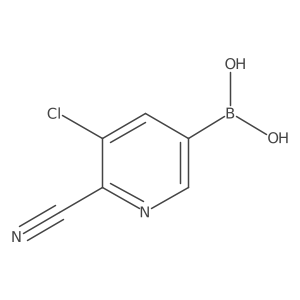 (5-Chloro-6-cyanopyridin-3-yl)boronic acid结构式