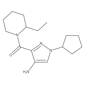 1-cyclopentyl-3-(2-ethylpiperidine-1-carbonyl)-1H-pyrazol-4-amine Structure