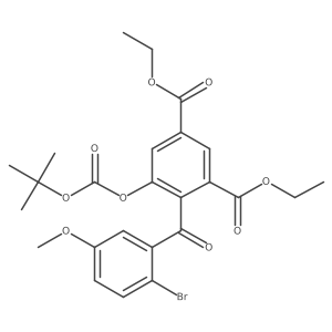 Diethyl 4-(2-bromo-5-methoxybenzoyl)-5-((tert-butoxycarbonyl)oxy)isophthalate结构式