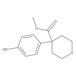 methyl 4-(4-hydroxyphenyl)tetrahydro-2H-pyran-4-carboxylate Structure