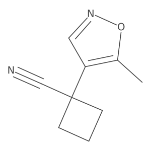 1-(5-Methyl-1,2-oxazol-4-yl)cyclobutane-1-carbonitrile结构式