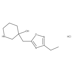 3-[(3-Ethyl-1,2,4-oxadiazol-5-yl)methyl]piperidin-3-ol;hydrochloride结构式