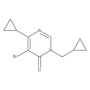 5-Bromo-6-cyclopropyl-3-(cyclopropylmethyl)-3,4-dihydropyrimidin-4-one结构式