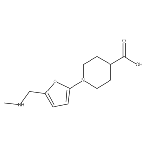 1-{5-[(Methylamino)methyl]furan-2-yl}piperidine-4-carboxylic acid Structure