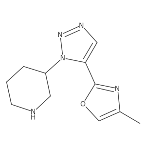 3-[5-(4-methyl-1,3-oxazol-2-yl)-1H-1,2,3-triazol-1-yl]piperidine Structure