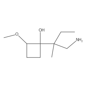1-(1-Amino-2-methylbutan-2-yl)-2-methoxycyclobutan-1-ol Structure