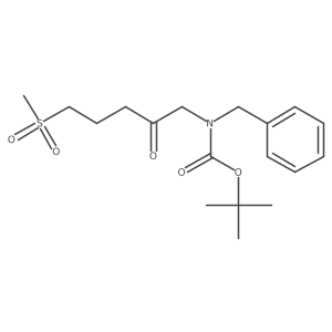 tert-butyl N-benzyl-N-(5-methanesulfonyl-2-oxopentyl)carbamate结构式
