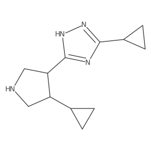 rac-3-cyclopropyl-5-[(3R,4R)-4-cyclopropylpyrrolidin-3-yl]-1H-1,2,4-triazole Structure