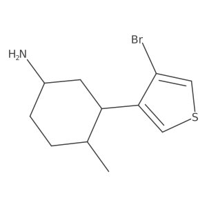 3-(4-Bromothiophen-3-yl)-4-methylcyclohexan-1-amine Structure