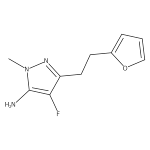 4-fluoro-3-[2-(furan-2-yl)ethyl]-1-methyl-1H-pyrazol-5-amine结构式