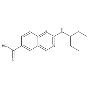 2-[(Pentan-3-yl)amino]quinazoline-6-carboxylic acid Structure