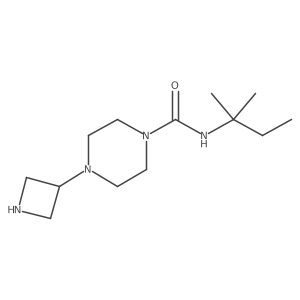 4-(azetidin-3-yl)-N-(2-methylbutan-2-yl)piperazine-1-carboxamide结构式