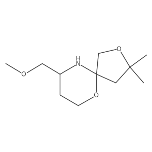 9-(Methoxymethyl)-3,3-dimethyl-2,6-dioxa-10-azaspiro[4.5]decane结构式