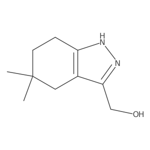 (5,5-dimethyl-4,5,6,7-tetrahydro-1H-indazol-3-yl)methanol结构式