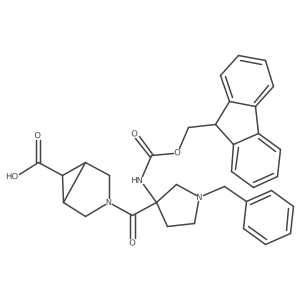 (1R,5S)-3-[1-benzyl-3-({[(9H-fluoren-9-yl)methoxy]carbonyl}amino)pyrrolidine-3-carbonyl]-3-azabicyclo[3.1.0]hexane-6-carboxylic acid Structure