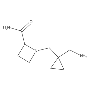 1-{[1-(Aminomethyl)cyclopropyl]methyl}azetidine-2-carboxamide结构式