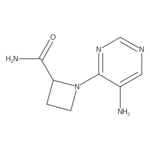 1-(5-Aminopyrimidin-4-yl)azetidine-2-carboxamide结构式