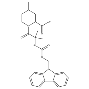 1-[2-({[(9H-fluoren-9-yl)methoxy]carbonyl}amino)-2-methylpropanoyl]-4-methylpiperidine-2-carboxylic acid Structure