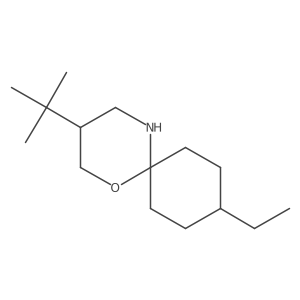 3-Tert-butyl-9-ethyl-1-oxa-5-azaspiro[5.5]undecane结构式