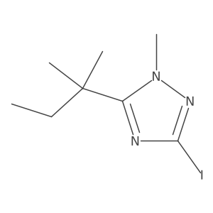 3-iodo-1-methyl-5-(2-methylbutan-2-yl)-1H-1,2,4-triazole Structure