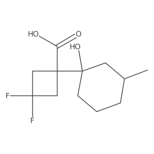 3,3-Difluoro-1-(1-hydroxy-3-methylcyclohexyl)cyclobutane-1-carboxylic acid Structure