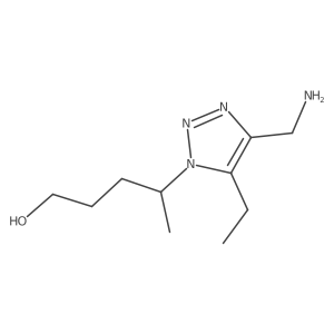 4-[4-(aminomethyl)-5-ethyl-1H-1,2,3-triazol-1-yl]pentan-1-ol结构式