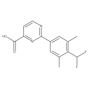 2-[4-(Difluoromethyl)-3,5-dimethylphenyl]pyrimidine-4-carboxylic acid Structure