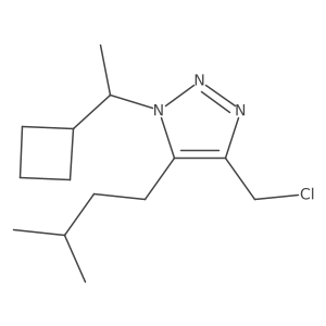4-(chloromethyl)-1-(1-cyclobutylethyl)-5-(3-methylbutyl)-1H-1,2,3-triazole Structure