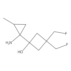 1-(1-Amino-2-methylcyclopropyl)-3,3-bis(fluoromethyl)cyclobutan-1-ol结构式