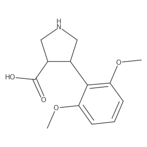 4-(2,6-Dimethoxyphenyl)pyrrolidine-3-carboxylic acid结构式