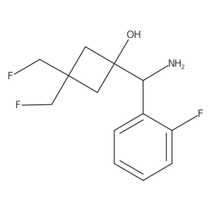 1-[Amino(2-fluorophenyl)methyl]-3,3-bis(fluoromethyl)cyclobutan-1-ol Structure