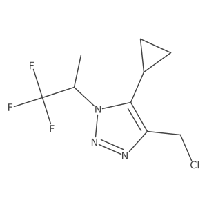 4-(chloromethyl)-5-cyclopropyl-1-(1,1,1-trifluoropropan-2-yl)-1H-1,2,3-triazole结构式
