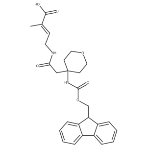 4-{2-[4-({[(9H-fluoren-9-yl)methoxy]carbonyl}amino)oxan-4-yl]acetamido}-2-methylbut-2-enoic acid结构式