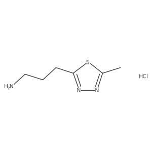 3-(5-Methyl-1,3,4-thiadiazol-2-yl)propan-1-amine hydrochloride结构式