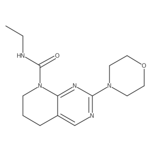 N-ethyl-2-morpholino-6,7-dihydropyrido[2,3-d]pyrimidine-8(5H)-carboxamide结构式
