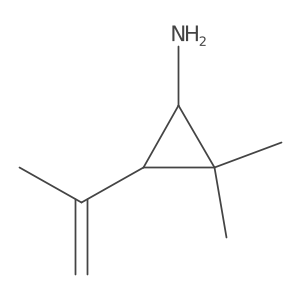 rac-(1R,3S)-2,2-dimethyl-3-(prop-1-en-2-yl)cyclopropan-1-amine结构式